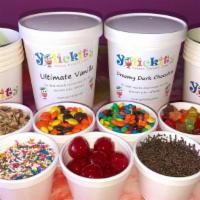 To Go Containers Flavors · Choose your flavor of Custard, Frozen Yogurt, or Ice Cream.  28oz containers.