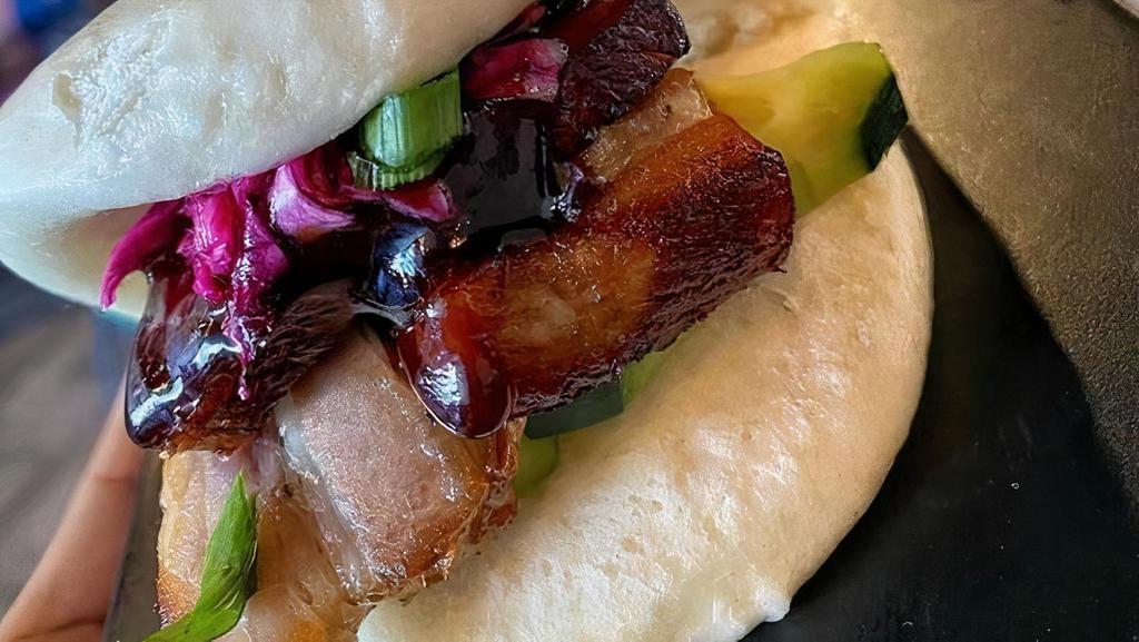 Steamed Buns · Braised Pork Belly | Pickled Cabbage | Cucumber | Special Sauce | Scallions