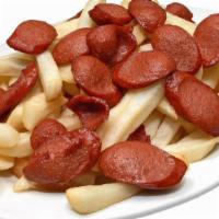 Salchipapas · French Fries Served with Sliced Hot dogs