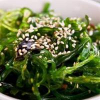 Seaweed Salad · Green wakame with sesame seed.