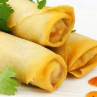 Harumaki/Spring Roll (4 Pcs) · Four pieces of vegetable spring roll.