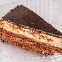 Italian Chocolate Cake · Italian imported cold cake filled with Chocolate Cream, Hazelnut Cream and Hazelnut Crunch, ...