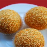 Sweet Sticky Rice Sesame Ball · Gluten-free.