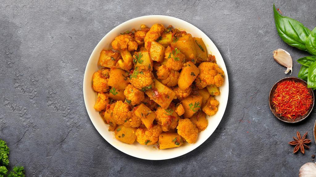 All Out Gobi · Idaho potatoes and fresh cauliflower cooked with tomatoes & onions.