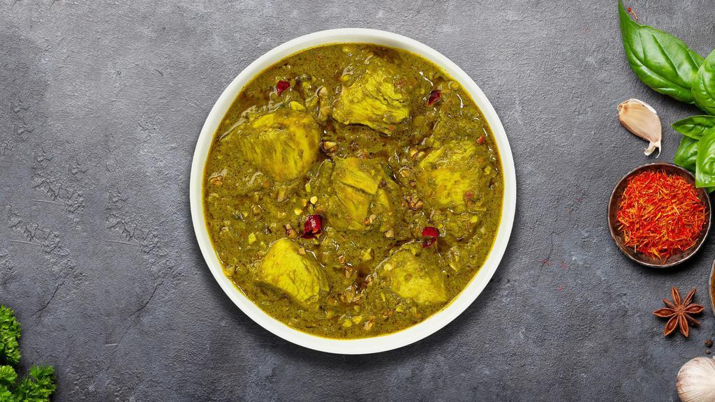 Chicken Cuts Tikka Saag · Chicken cooked in a spinach gravy infused with garlic, ginger & fresh spices.