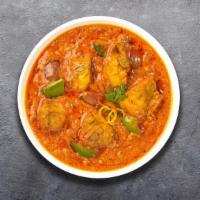 Chicken Piece Karahi · Chicken cooked with bell peppers and onions.