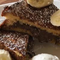 Nutella Stuffed  French Toast · Thick brioche french toast, Nutella, grilled bananas