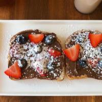Nutella Toast · Nutella on white toast with fresh berries