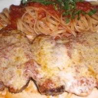 Sausages Parmigiana With Spaghetti · 