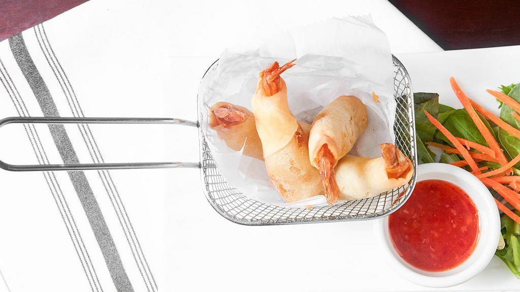 Crispy Shrimp Roll · Crispy shrimp marinated with Thai seasoning served with house special sauce.