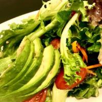 Thaism Salad · Fresh mixed greens with tomato, avocado, onion served with special house dressing.