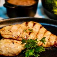Grilled Chicken · Grilled chicken breast with 2 side orders of your choice.