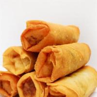 Vegetable Spring Rolls · 3 rolls with mixed vegetables wrapped in a wheat skin.
Please notify a staff if you have die...