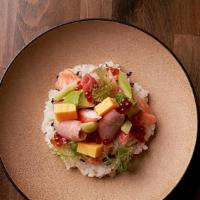 Sashimi Don · 10 pieces assorted sashimi (2pcs tuna, 2pcs hamachi, 2pcs salmon, 2pcs unagi, 2 pcs scallop ...