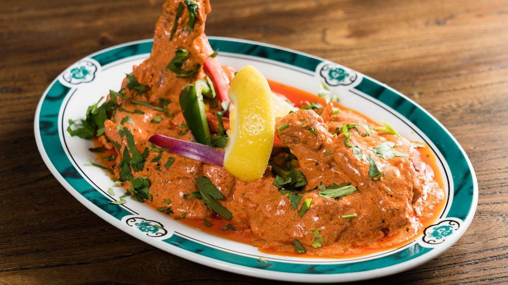 Indika Chicken Chop · Roasted chicken thighs marinated in chef's special blend of spices.