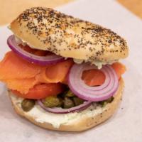 Full House  · Cream Cheese, Lox, Tomato, Onions, Capers