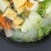 Clear Soup · Gluten-free. Vegetarian. Shredded vegetables and bean vermicelli, serve in a classic vegetar...