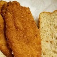 Catfish Sandwich · 1 big piece catfish sandwich. Due to the size of the fish, we will give you the bread and an...