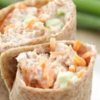 Tuna On Wrap · With lettuce and tomato.