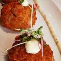Goat Cheese Croquettes  · Goat Cheese Croquettes served with Guava Suace