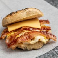 Bagel With Meat Egg & Cheese · Choice of bacon
 sausage
                 porkroll or
                 ham.