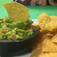 Guacamole · Served with homemade tortilla chips