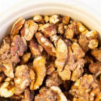Five-Spice Nuts · Ingredients: pecans, walnuts, egg-whites, five spice, brown sugar, salt

Allergens: Contains...