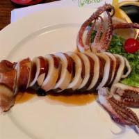 Ikamaru · Bbq squid with teriyaki sauce.