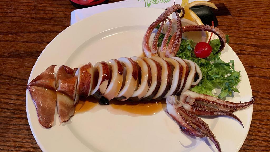 Ikamaru · Bbq squid with teriyaki sauce.