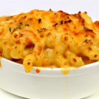 Lobster Mac & Cheese · Swiss, cheddar, and parmesan.