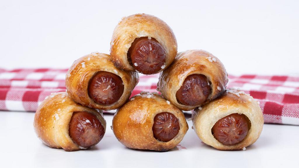 Mini Pretzel Dogs · Try our second most popular item store wide. made with 100% angus beef. yummmmmm.....