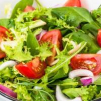 Regular Salad / Ensalada Regular · Regular salad.
PREPARED WITH LETTUCE, ONION AND RADISH TOMATO. EVERYTHING WELL WASHED WITH I...