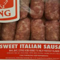 Sweet Italian Sausage Links · A 5 lbs package of fresh sweet Italian sausage.  $3.99/lb