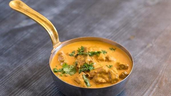 Marchwagan Korma · Spicy. Kashmir-style yogurt goat curry and red chilies