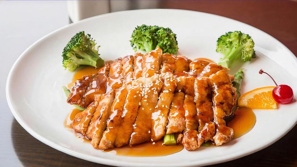 Chicken Teriyaki
 · Served with soup, salad and rice.