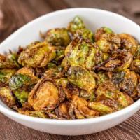 Brussel Sprouts · Charred, tossed with salt and pepper.