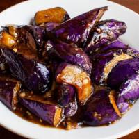 Chinese Eggplant · In a spicy garlic sauce.