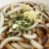 Plain - Udon · Thick Wheat Noodles served in a traditional, savory broth with green onions, sesame
seeds, a...