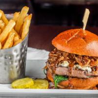 Build Your Own Ground Beef Burger · Most popular. Served with pickles and choice of French fries or mixed greens.
