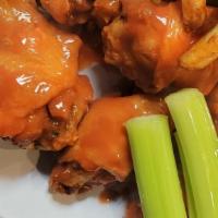 Buffalo Chicken Wings (8) · Please let us know if you want Hot, Medium, or Barbecue wings.