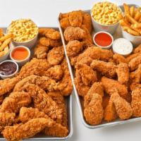 Roost Family Meal 16Pc Chickens Tenders · 16 Double Breaded Chicken Tenders  with Choice of 3 Large Sides and 6 Biscuits