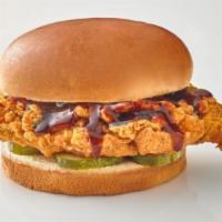 Honey Bbq Chicken Tender Sandwich · 2 Double Breaded Chicken Tenders smothered in our proprietary Honey BBQ Sauce on a Brioche B...