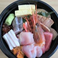 Chirashi Special · Sashimi over rice with special fish.