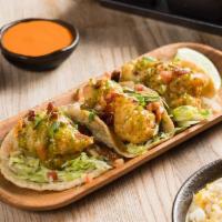 Camaron Blt · Beer-battered shrimp, chipotle bacon, agave-habanero aioli, lettuce, pico de gallo.
