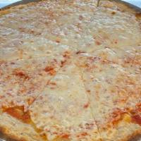 Plain Pie · Pizza sauce, shredded mozzarella.
