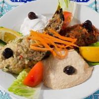 Cold Appetizer Platter · Small cold appetizer platter includes: Hummus, Lebni, Eggplant Salad, Spicy Vegetables, and ...