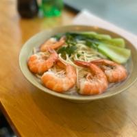 Noodle Soup With Shrimp · (5 pics Whole Shrimp, Botchoy, Chinese Cabbage, Carrot)