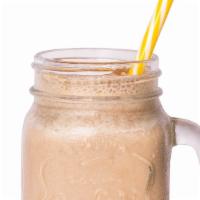 Almond Latte Smoothie · Banana, nut milk, almond, agave, and cinnamon.