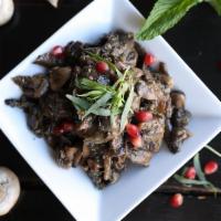 Sokos Salata - Mushroom Salad · Oyster, button & crimini mushrooms sautéed with onions, fresh terragon, cilantro & mint.
Glu...