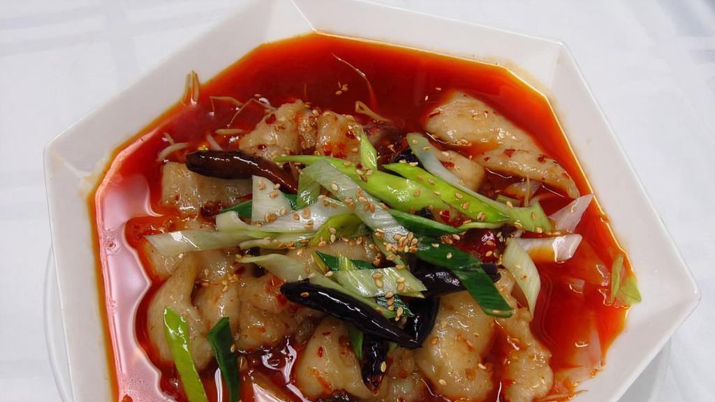Fish Fillet In Hot Sauce 水煮魚片 · Spicy.